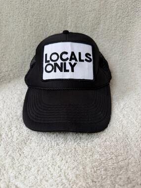 Aviator Nation Locals Only Black Mesh Trucker Hat Snapback Cap